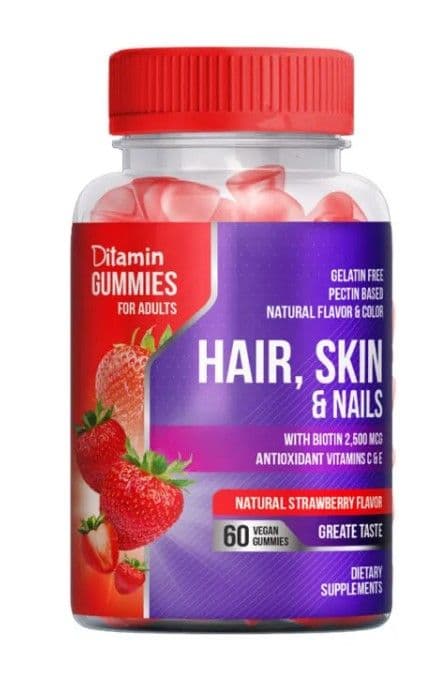 Ditamin Hair, Skin & Nails Gummies For Adult 60's