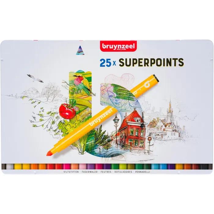 Super Point Felt Tip Set 25 Colours