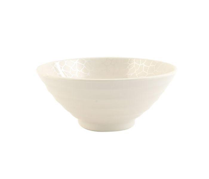 Royalford Rf4493 6-Inch Melamine Ware Bowl - White Pearl