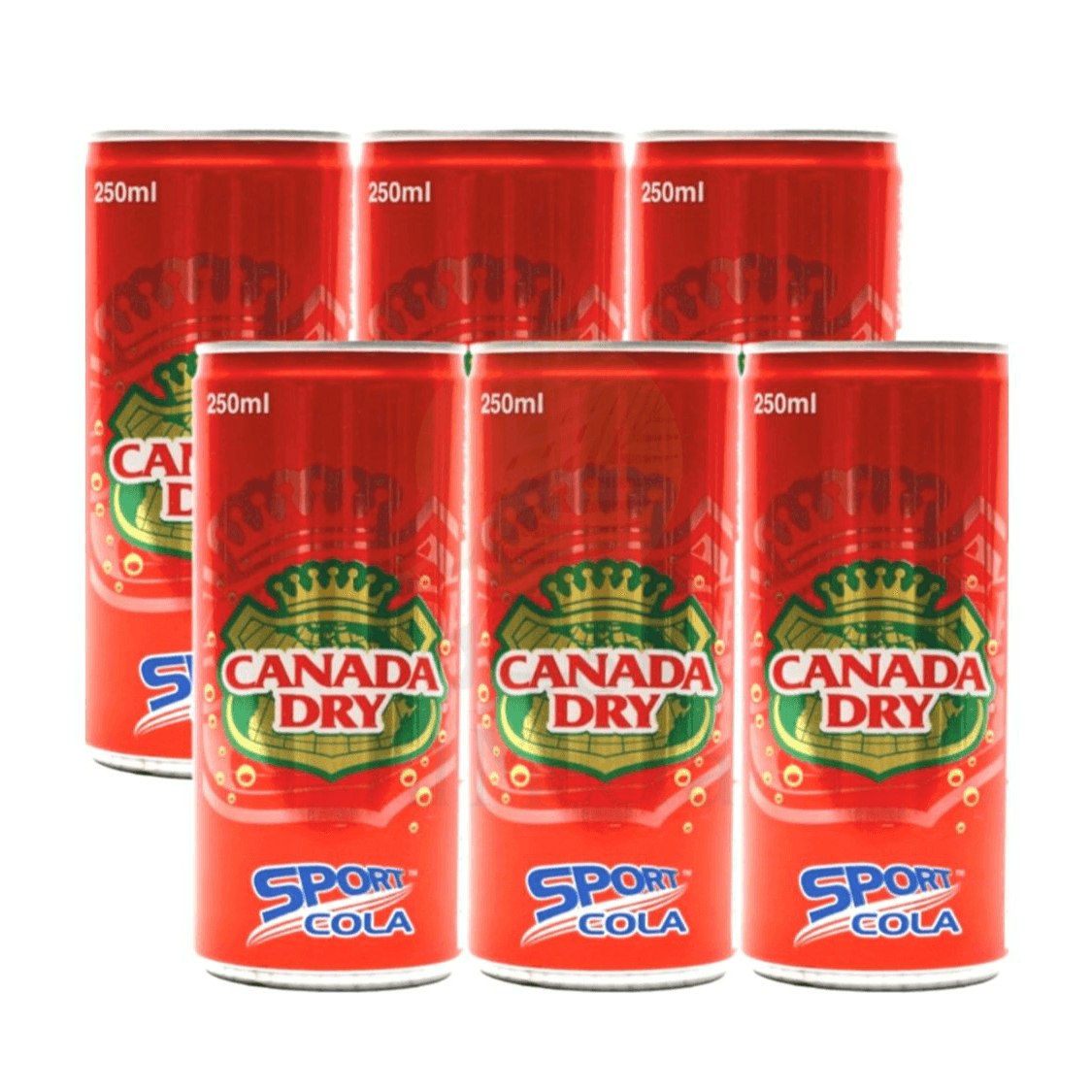 Canada Dry Sport Cola Drinks, 6 X 250Ml