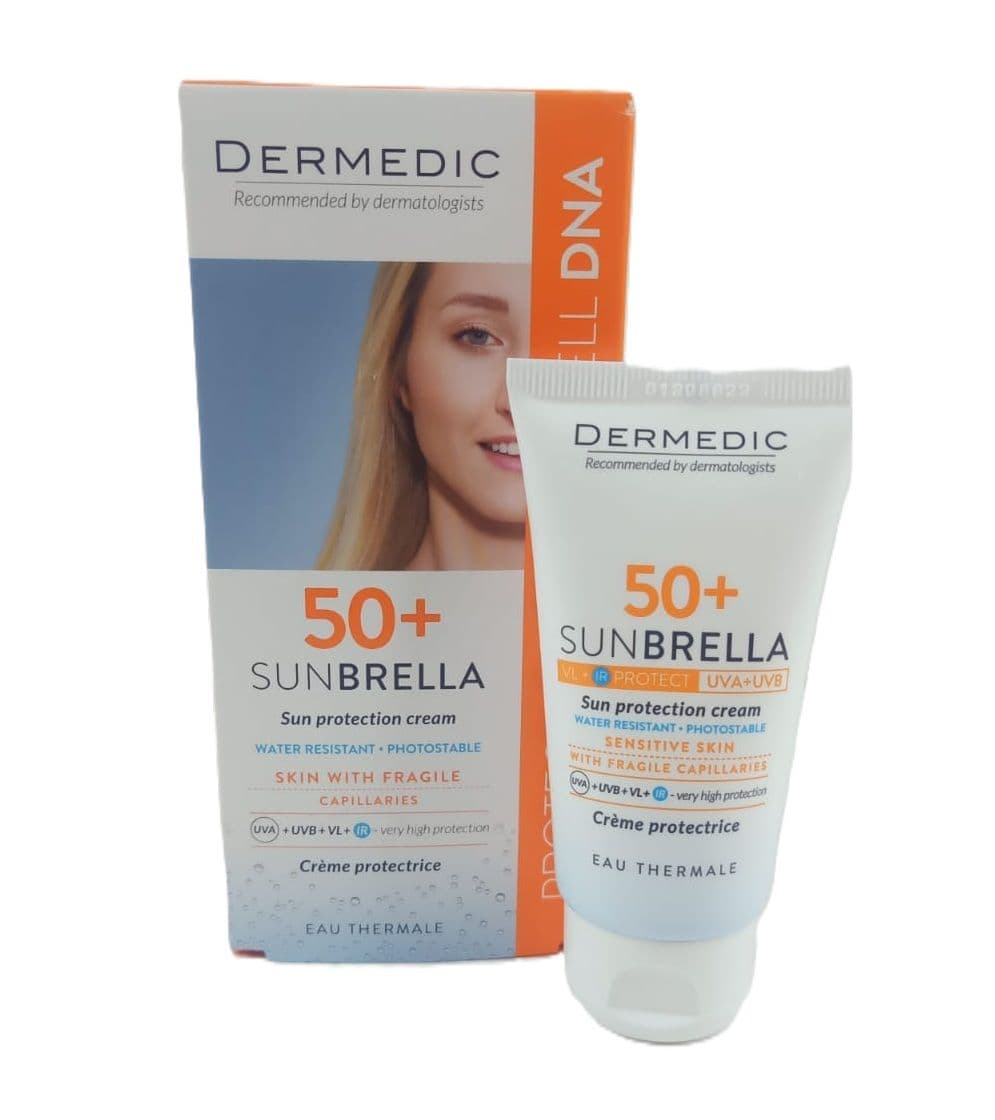 Dermedic Spf 50+ Sun Protection Cream Skin Fragile Capillaries 50Ml No.12890