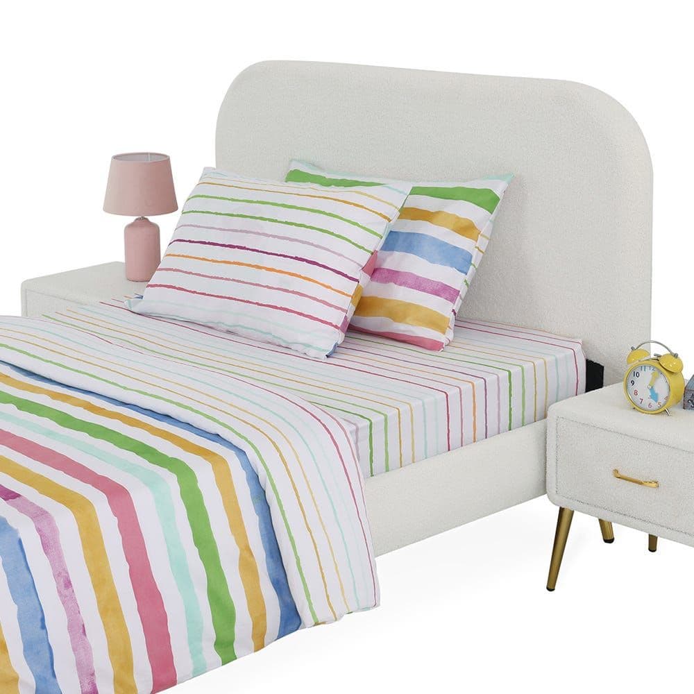 Dylan Queen-Sized Fitted Sheet Set, Multicolour - 150X200 Cm