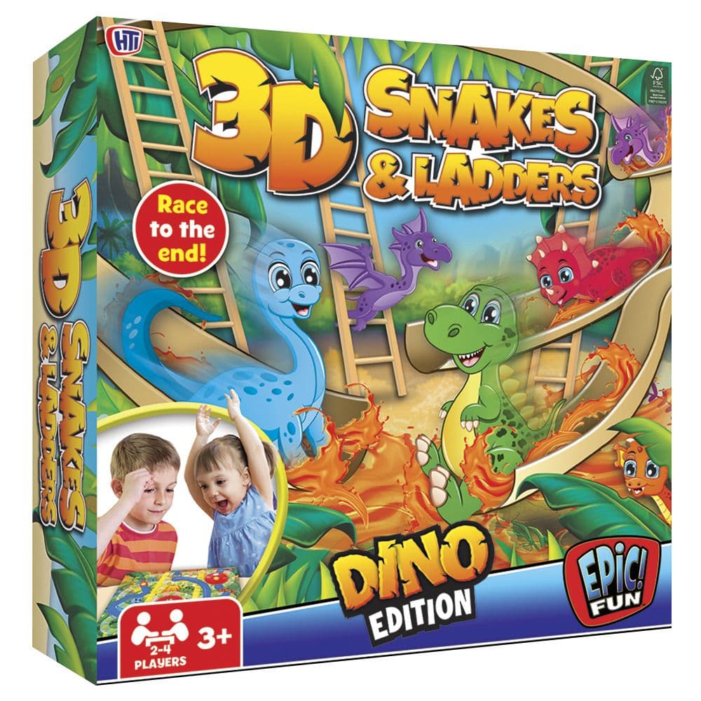 Epic Fun Dino 3D Snakes & Ladders