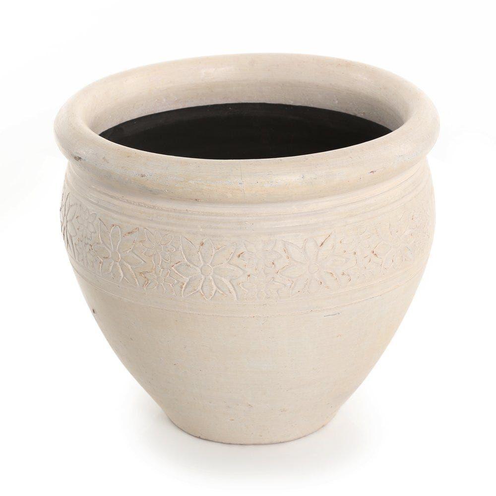 Earthenware Plant Pot, White Â€“ Small