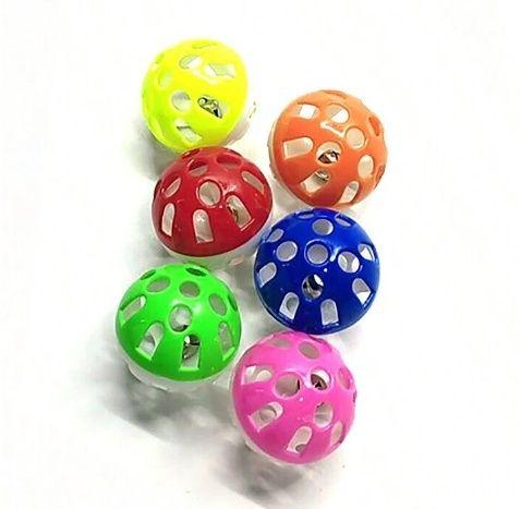 Cat Toy Balls Plastic Noisy With Bell- 3 Pcs