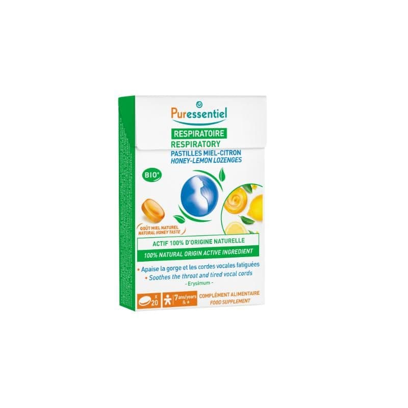 Puressentiel Respiratory Lozenges Honey Lemon 20PC