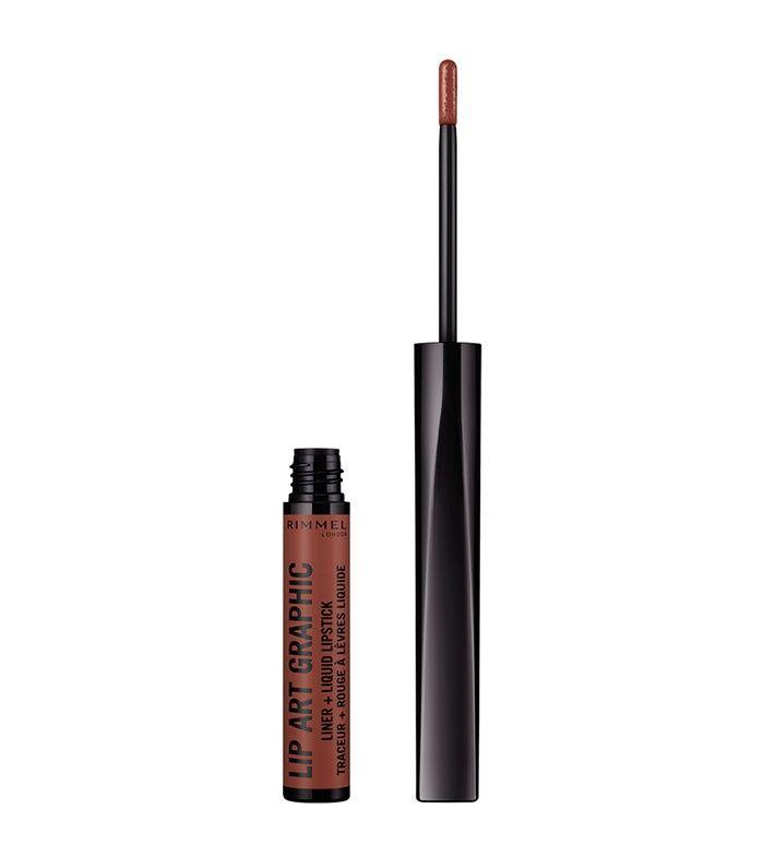 Rimmel London Lip Art Graphic Liner Liquid Lipstick 760 Golden Rose Brown