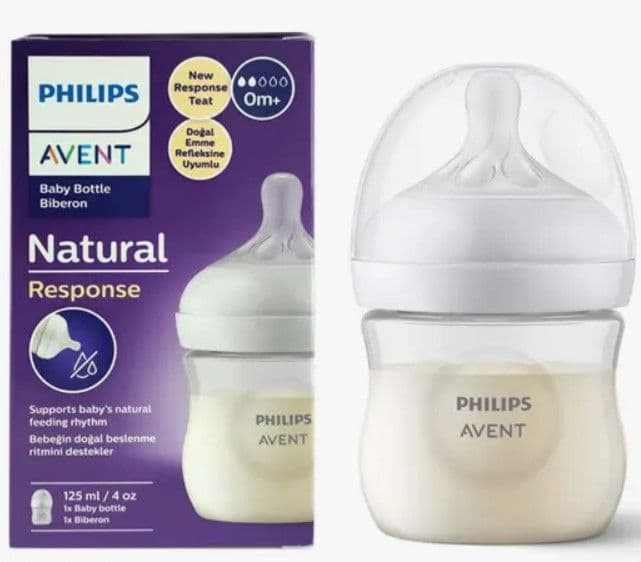 Avent Biberon Natural Response Plastic Feeding Bottle 0m+ 125ml