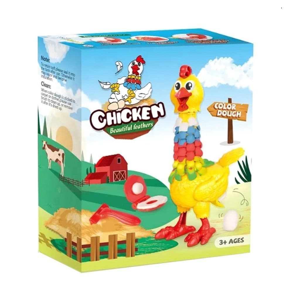 A Fun Toy Made Of Colored Clay In The Shape Of A Chicken No.16506