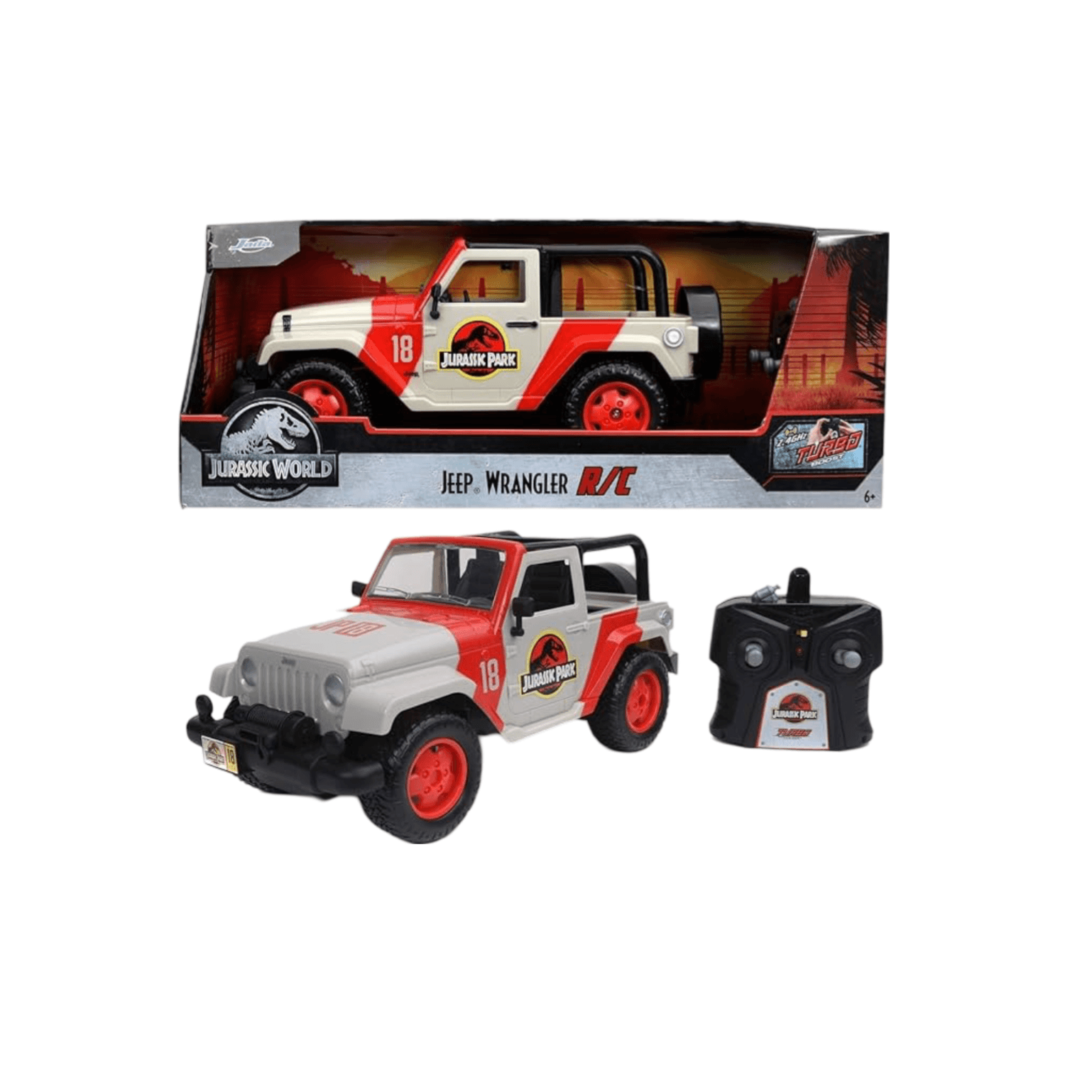 Jada Toys Jurassic Park Jurassic Park  Rc Jeep Wrangler 1:16