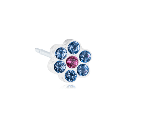 Blomdahl Earring Medical Plastic Daisy Alexandrite Rose 5Mm 1Pc