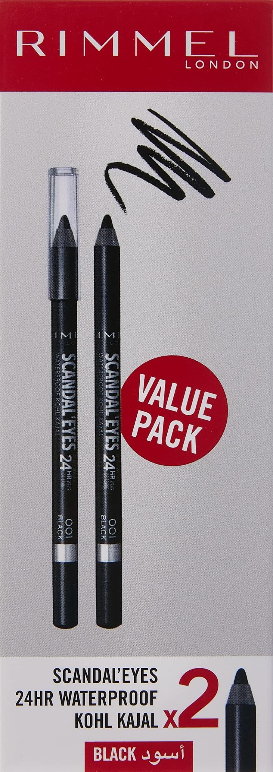 Rimmel London Scandaleyes Waterproof Kohl Kajal X2 Value Pack