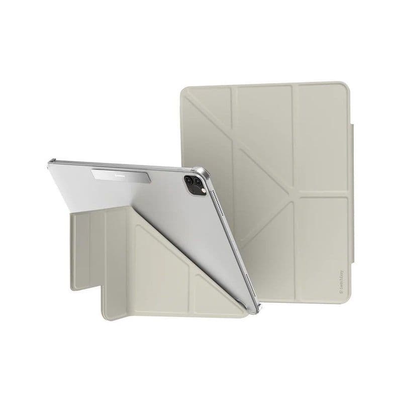 Switch Easy Origami Nude Folding Folio Clear Hardback Case With Pencil Holder For 2021-2018 Ipad Starlight