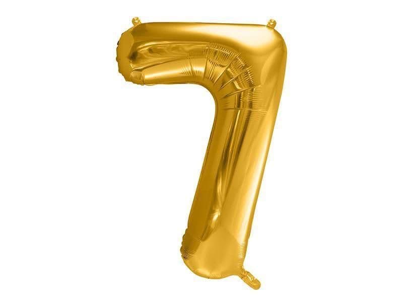 Number 7 Balloon Gold