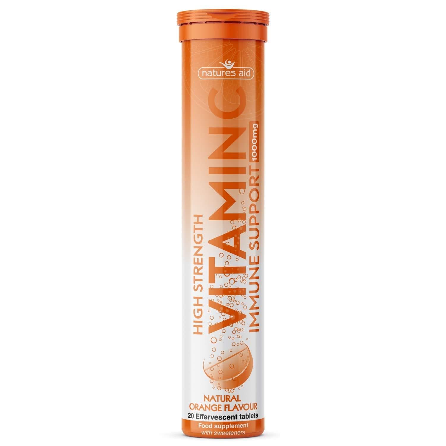 Natures Aid High Strength Vitamin C Immune Support 1000Mg Orange Flavour 20 Tablets No.12727