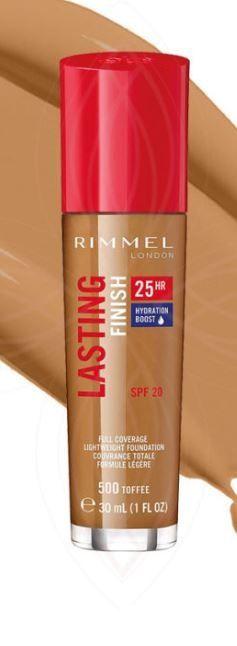 Rimmel London Lasting Finish 25 Hour Foundation 500 Toffee 30 Ml