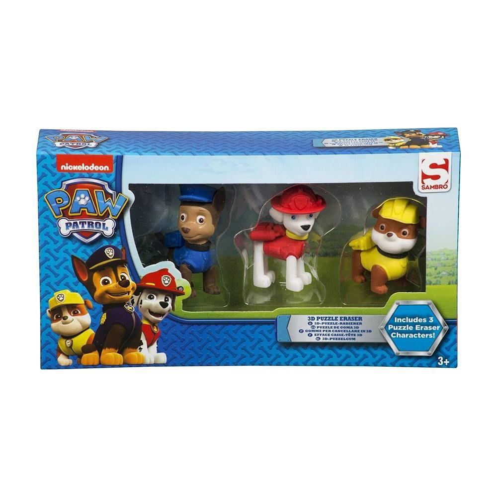 Paw Patrol The Mighty Movie Characters 3D Puzzle Erasers (3 Pack)