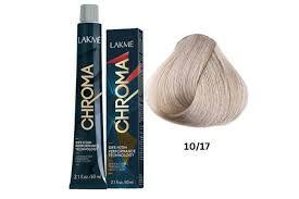 Lakme Chroma Hair Color Blue Ash Platinum Blonde 10/17 With Chroma Developer Ammonia Free