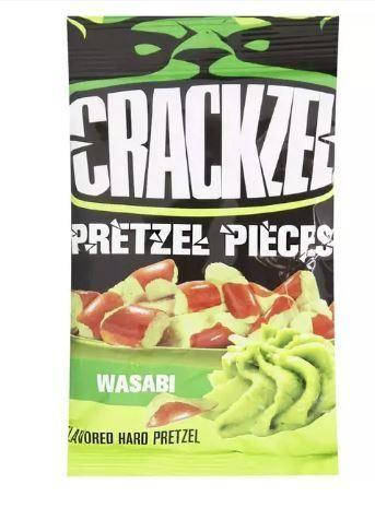 Crackzel Flavoured Pretzel Pieces Wasabi 85gm