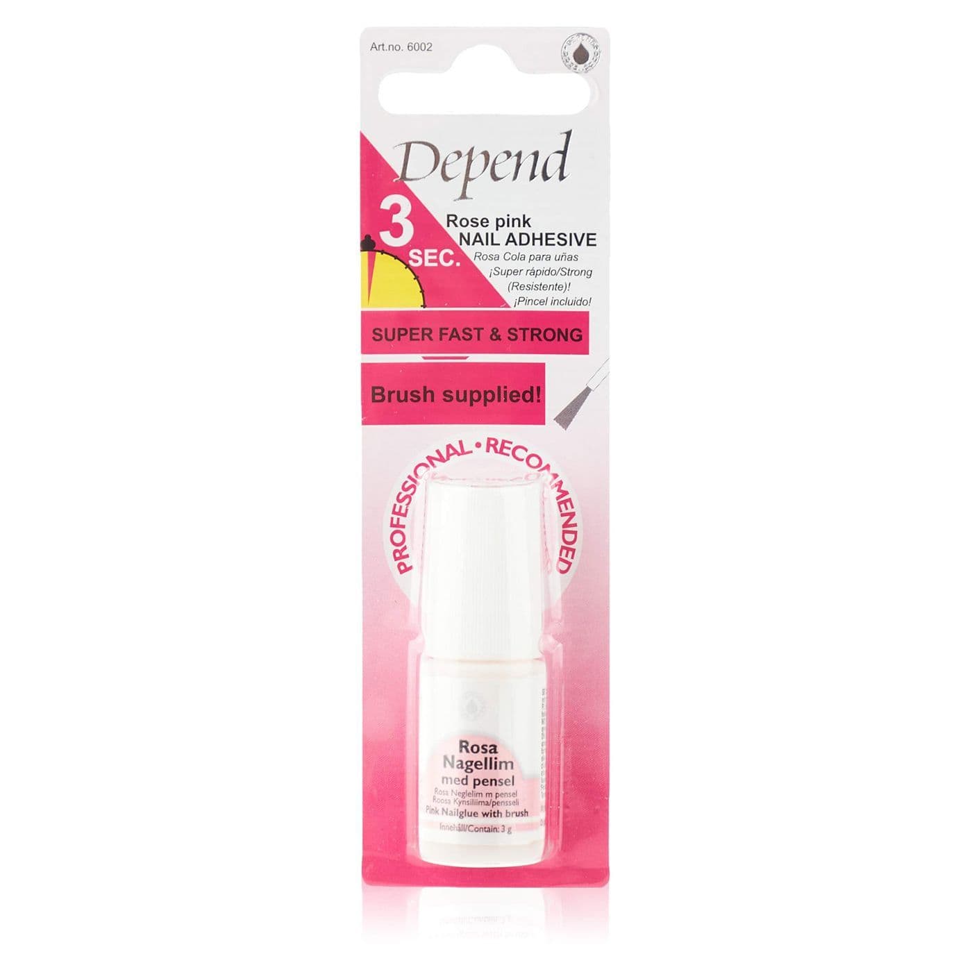 Depend Pink Nail Glue  3 GM