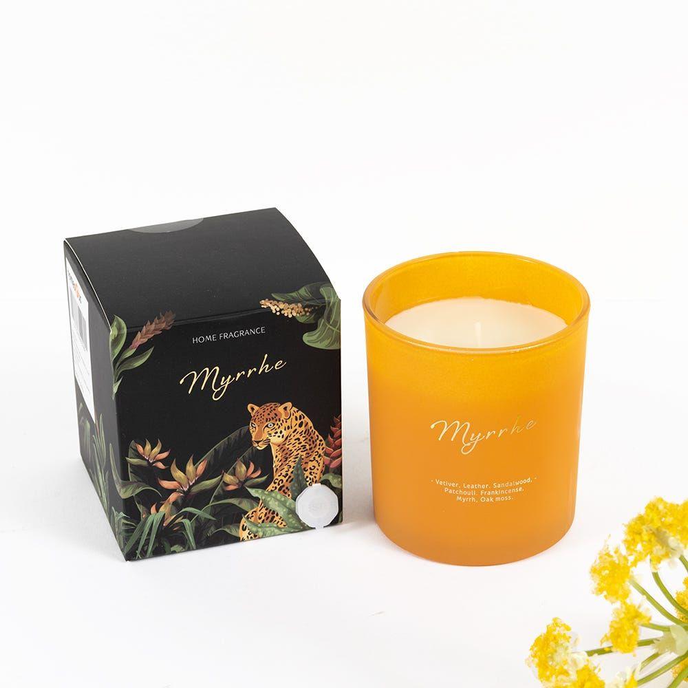 Safari Myrrhe Jar Candle, Mustard Yellow - 195 Gm