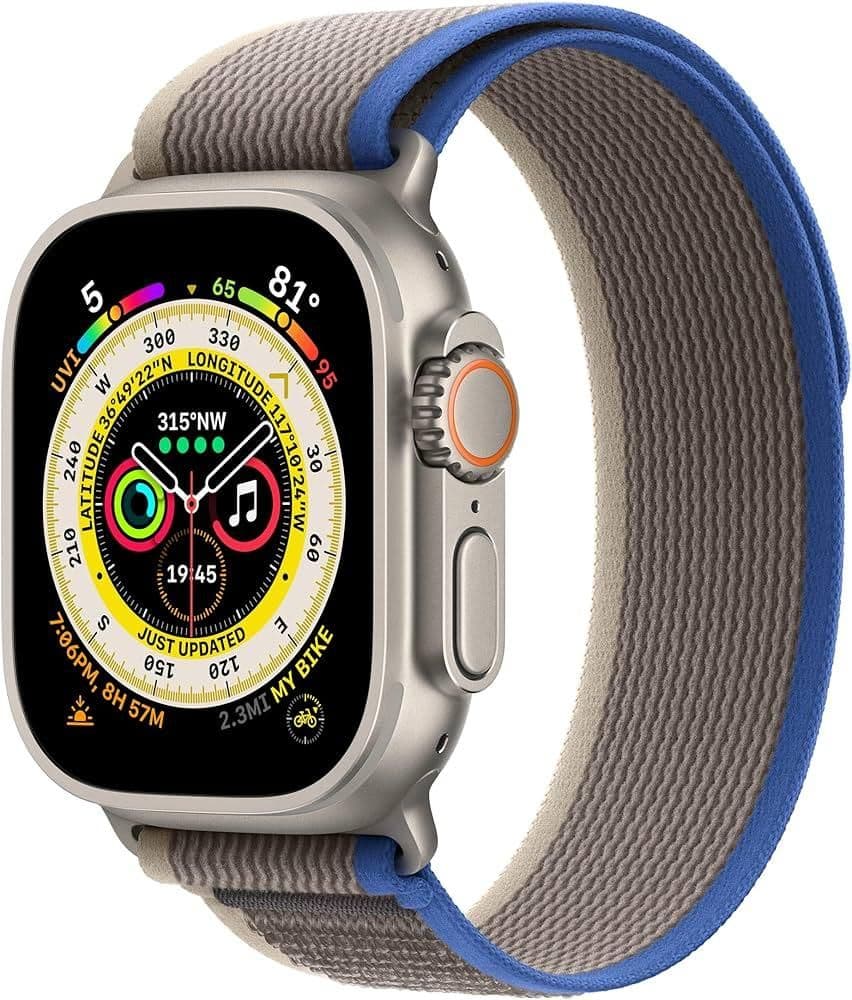 Trail Loop Strap For Apple Watch Size-42/44/45/49Mm Colour- Blue/Grey