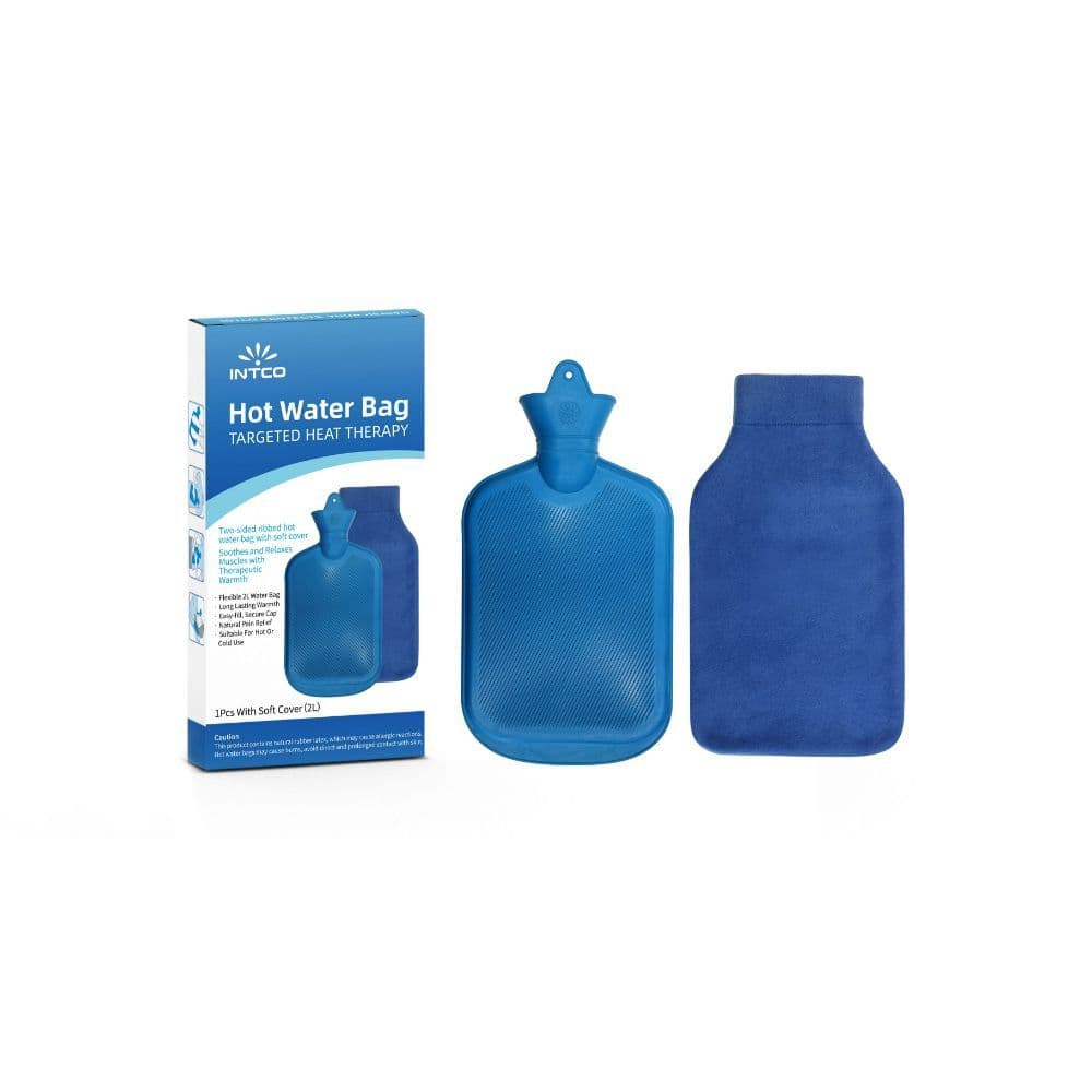 Rubber Hot Water Bag Blue 2L