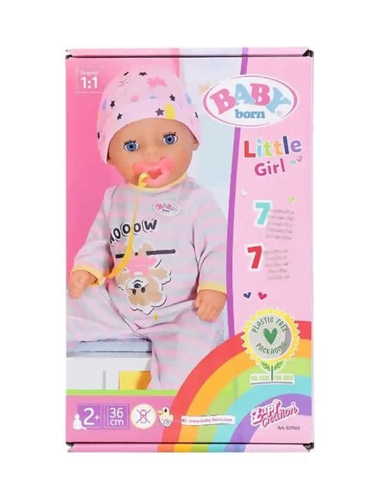 Zapf Creation Baby Born Doll Soft Touch Little Girl 36Cm