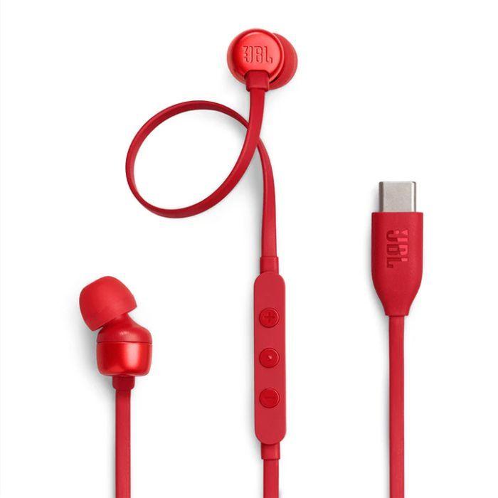 Jbl T310Cusb-C Red Wired Hi-Res In-Earheadphones