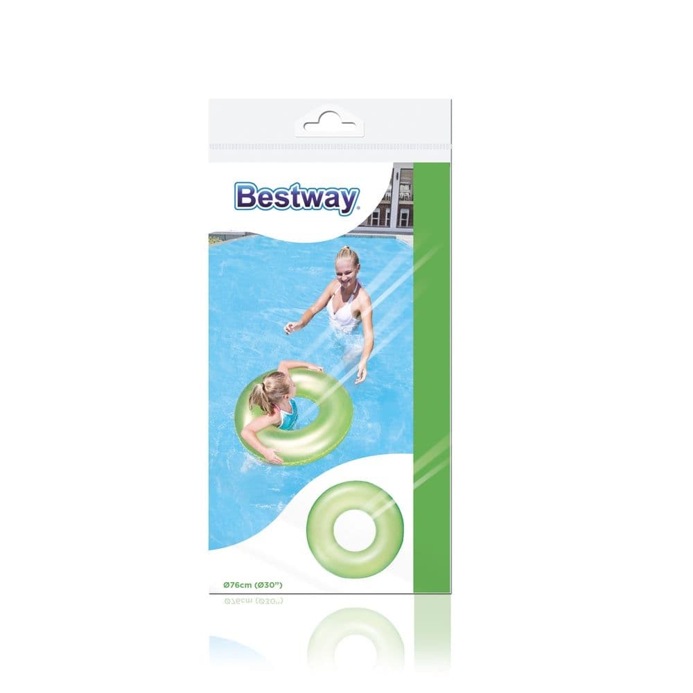 Bestway Frosted Neon Swim Ring (76 Cm, Colors May Vary)