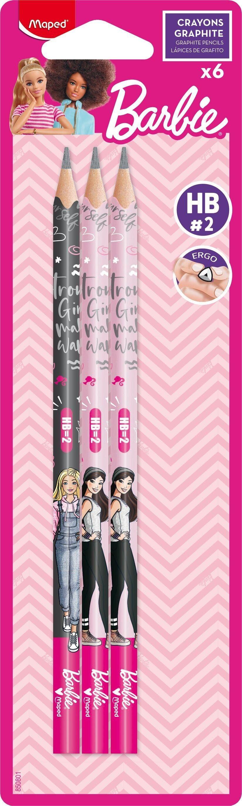 Blackpeps Barbie Hb Pencil+Er Bls=6Pcs