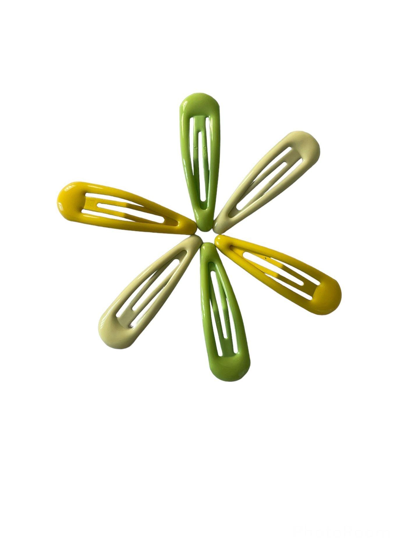 Future Cocoa Hair Clips Series-6Pcs Color: Yellow