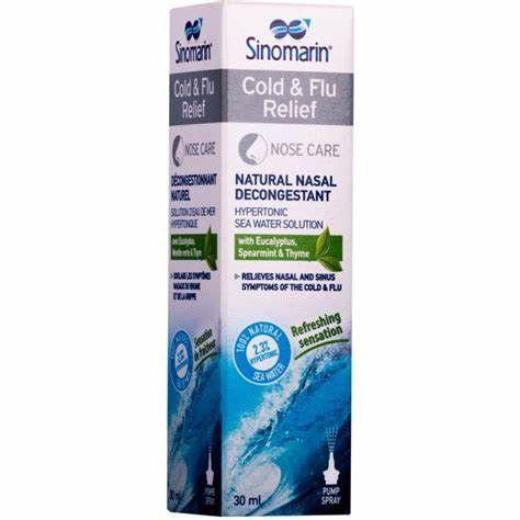 Sinomarin Cold And Flu Relief Hypertonic Nasal Decongestant 30 Ml