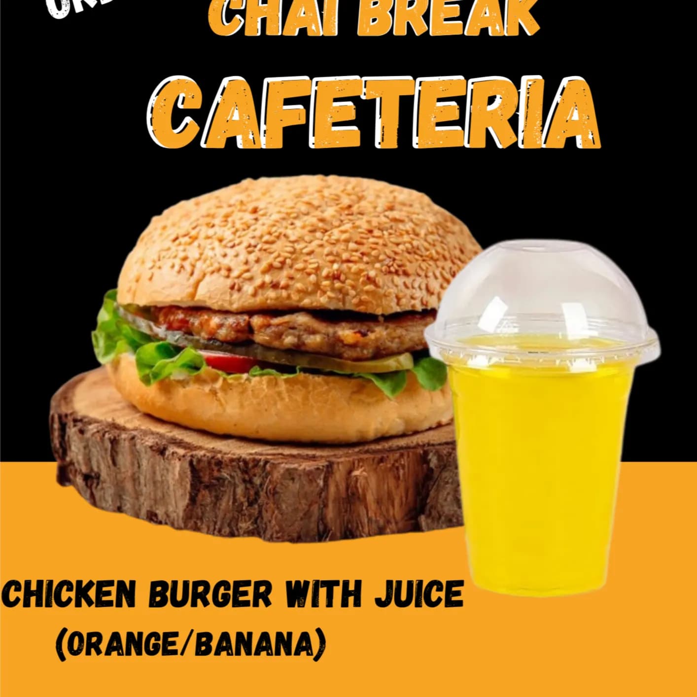 Chicken Burger with Juice