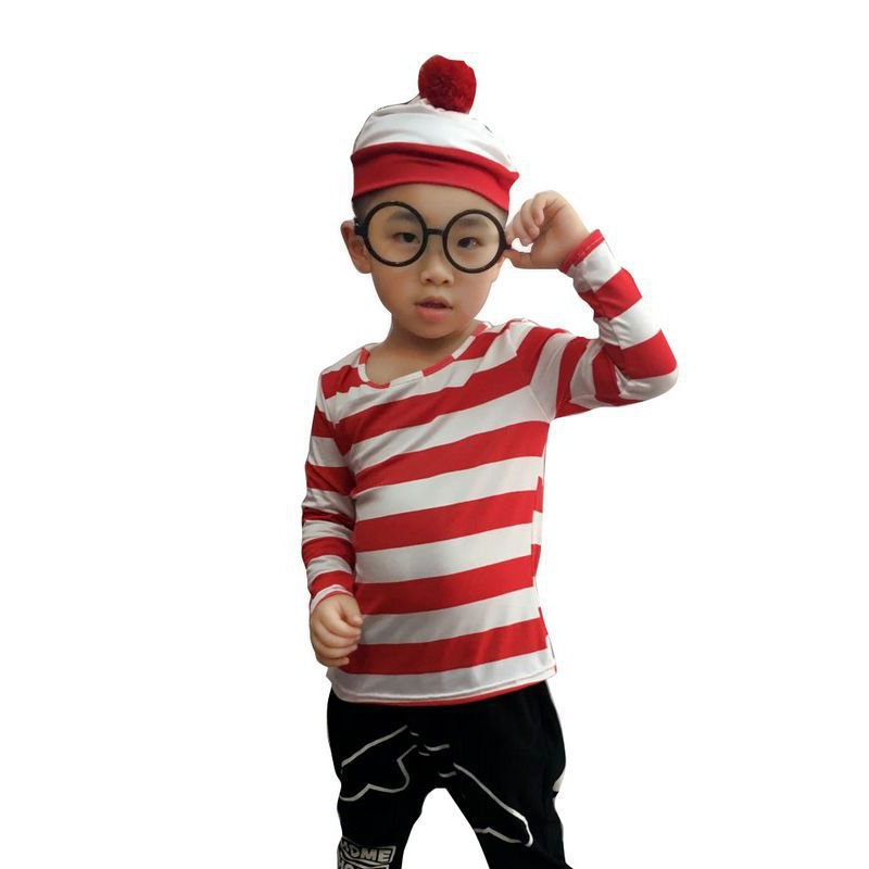 Where's Waldo Cosplay Costume for Kids S (2 - 4 Years)