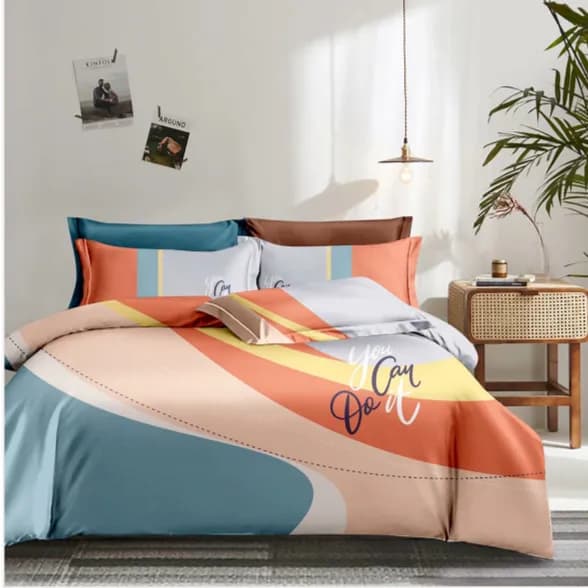 Luxury Bed Set 100% Cotton Soft and Healthy – Waves Design