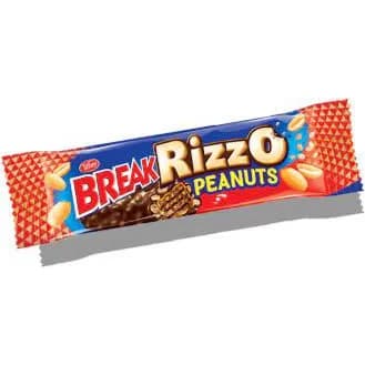 Tiffany Break Rizzo Peanuts Crunchy Wafer Coated With Caramel, Crispies, Peanut And Milk Chocolate 28Gm