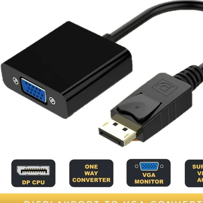 Dishplay Port Adaptor Dp To Vga