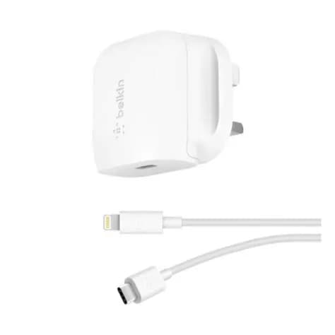 Belkin boost charge USB C wall charger 20W+USB C Cable with lightning connector