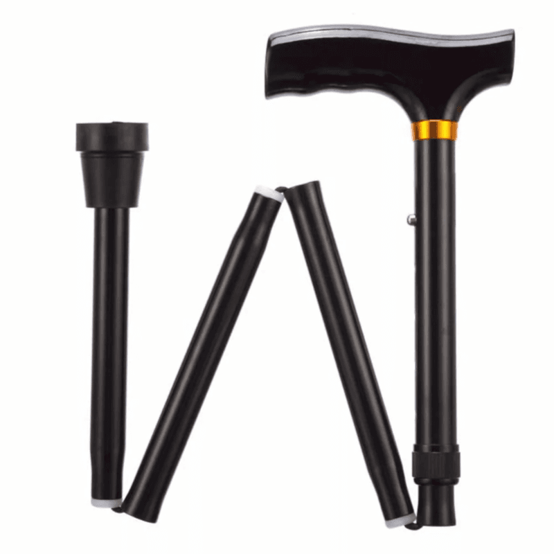 Caremax Walking Stick Foldable-Black-CA835l2