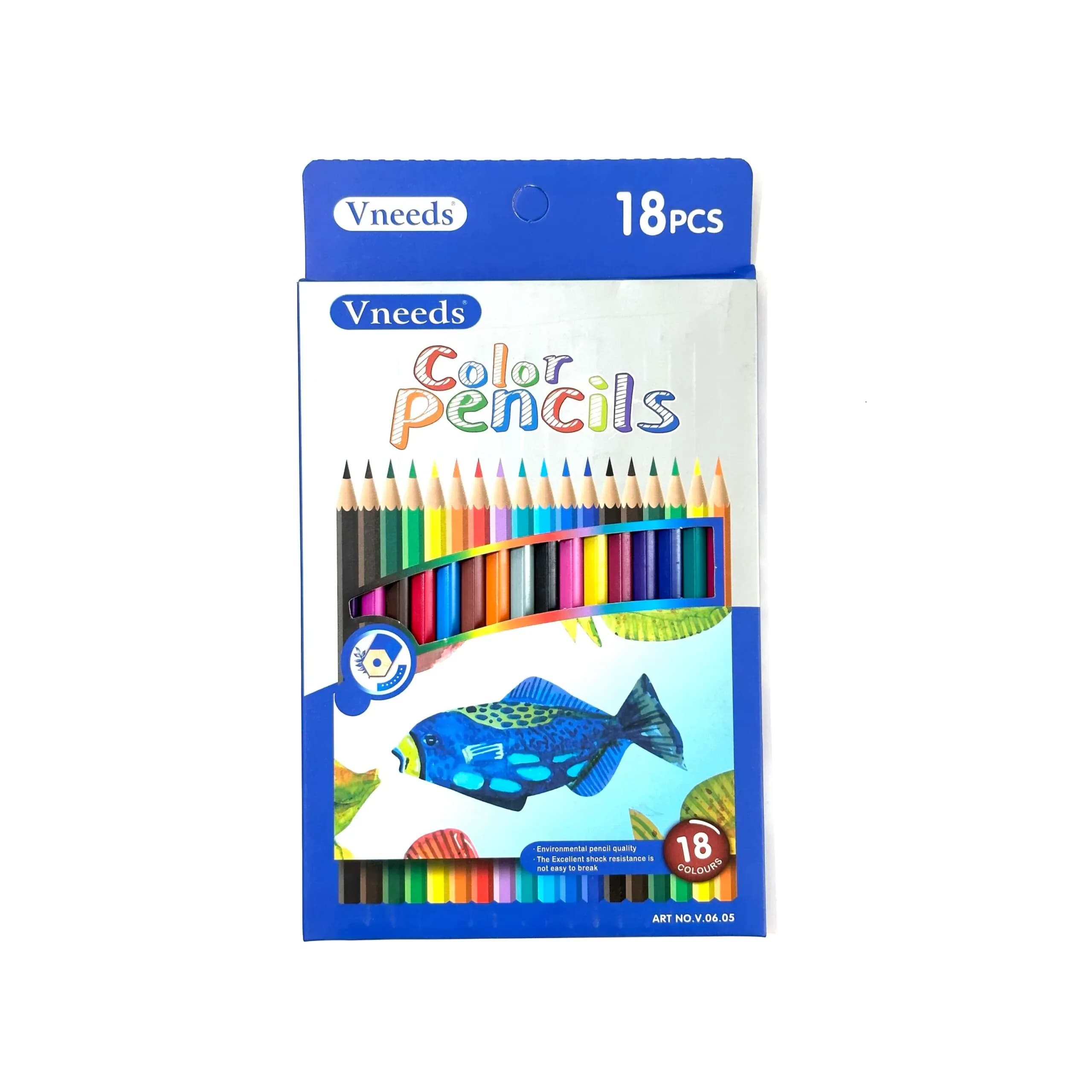 Vneeds Colors Pencils Paper 18pc V0663