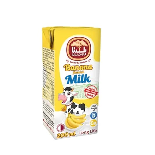 Baladna Banana Long Life Milk 200Ml