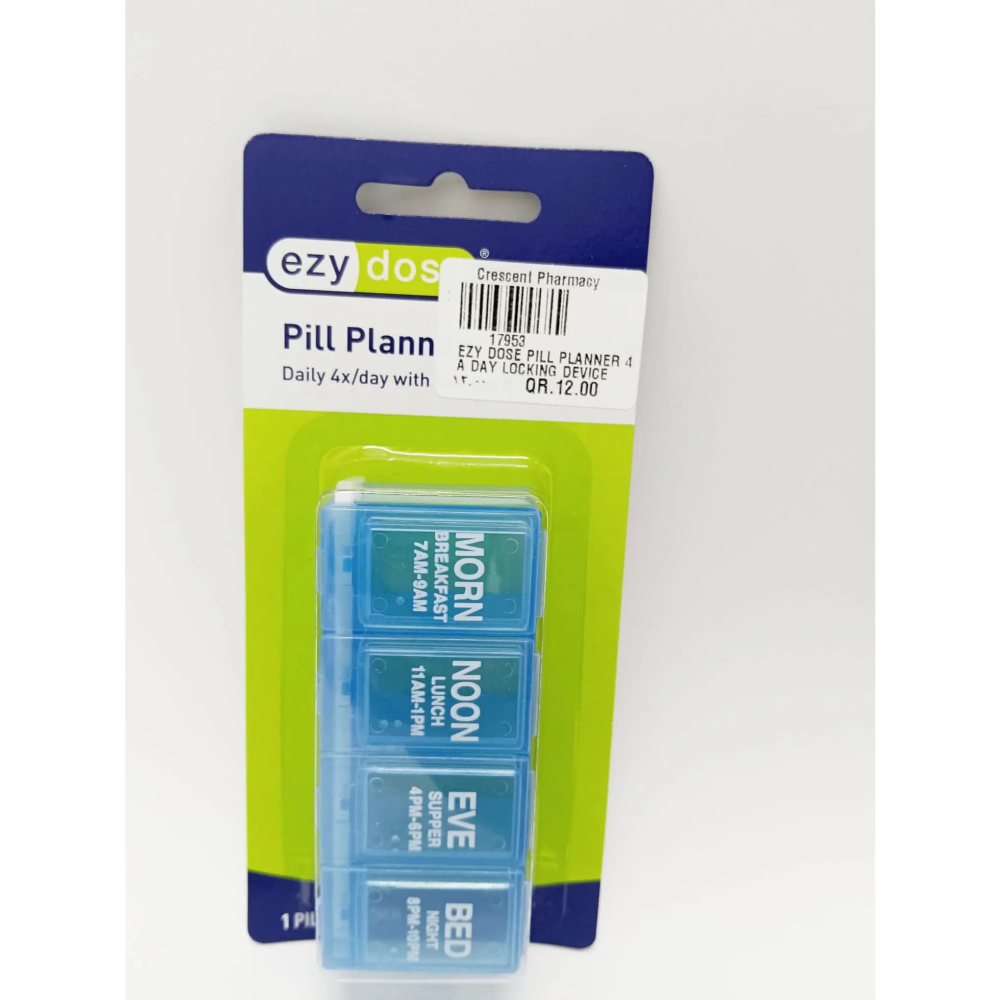 Ezy Dose Pill Planner 4 A Day Locking Device