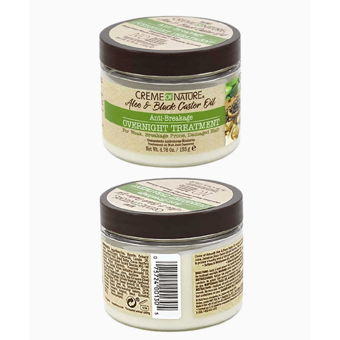 Crème Of Nature Anti-Breakage Overnight Treatment Cream With Aloe & Black Castor Oil 135Gm