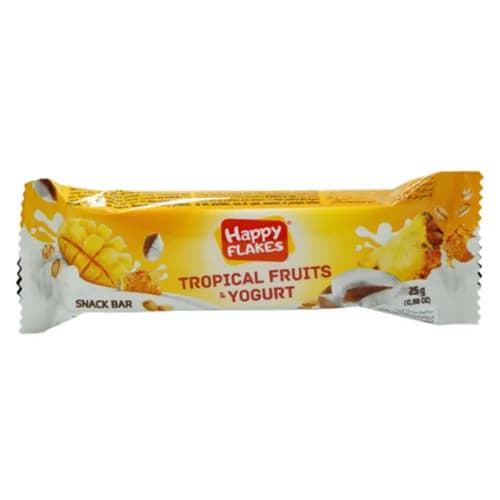 Happy Flakes Tropical Fruits & Yogurt Snack  Bar 25Gm