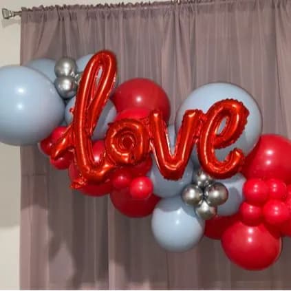 Blue And Red With Love Garland