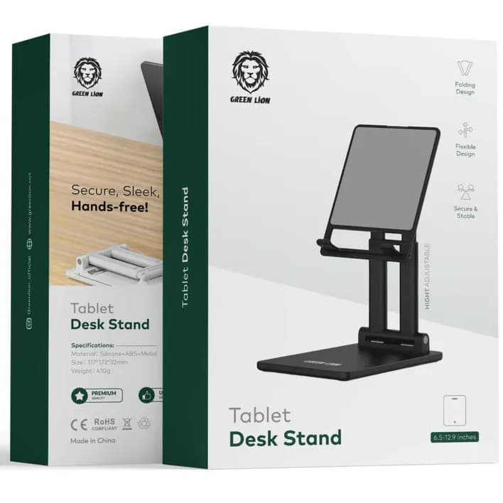 Green Lion Tablet Desk Stand - Black