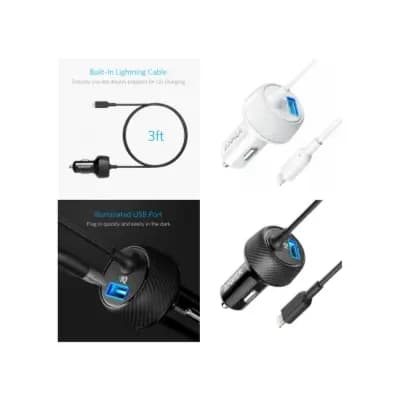 Anker Car Charger PowerDrive Elite 2 Ports With Lightning Connector