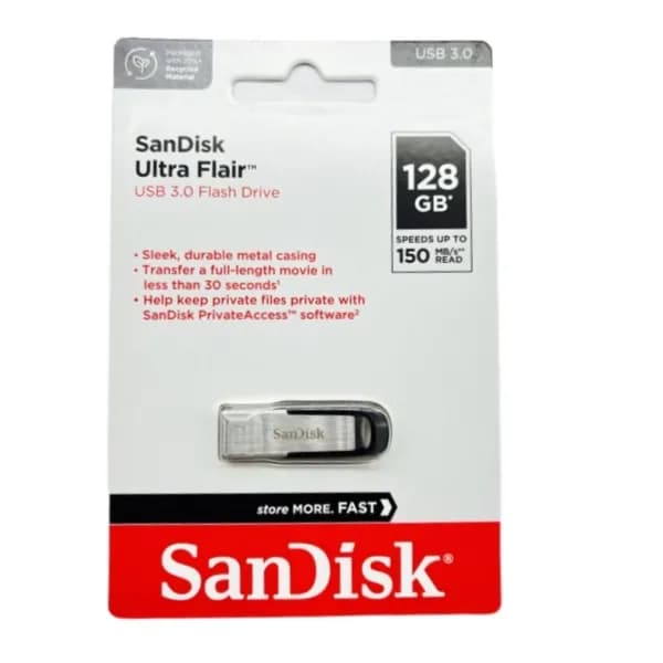 Sandisk Ultra Flair Usb 3.0 Flash Drive 128gb - 3734