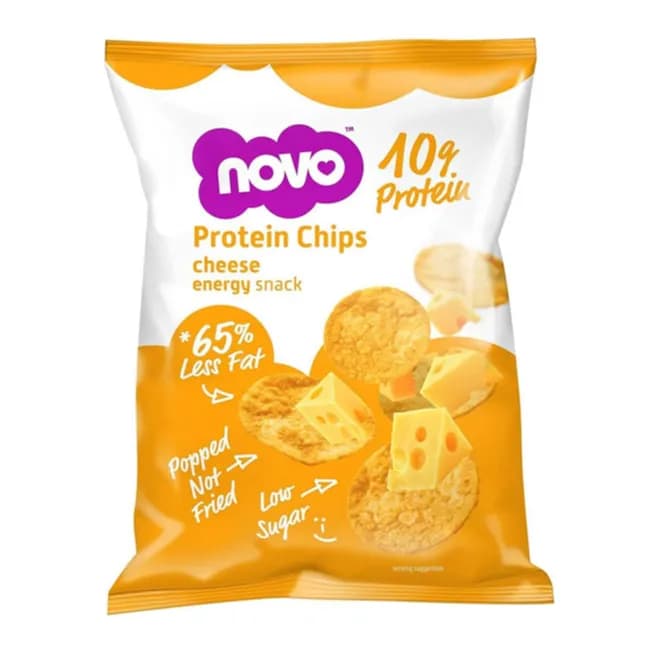 Novo Protein Chips Energy Snacks Cheese Flavour 30g Per Unit